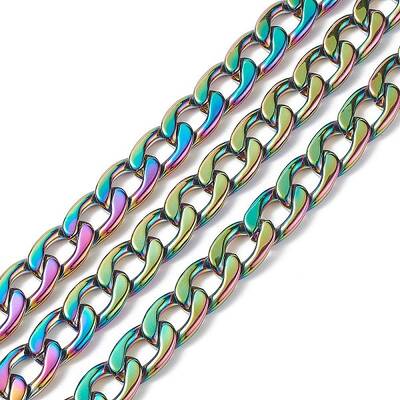 PVD Vacuum Plating 304 Stainless Steel Cuban Link Chains
