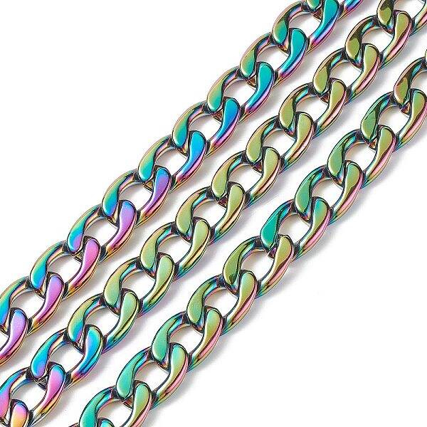 PVD Vacuum Plating 304 Stainless Steel Cuban Link Chains