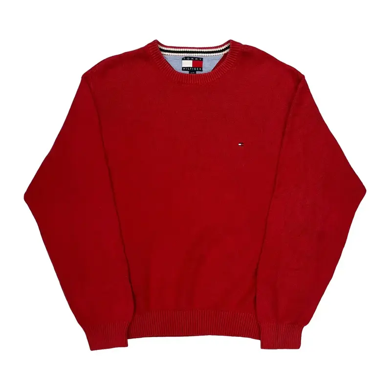 Tommy Hilfiger Jumper - XL Red Cotton