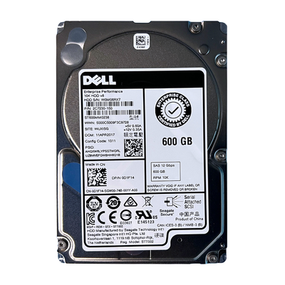 D1F14 Dell 600GB 12Gb/s SAS 10000 2.5-Inch Hard Drive