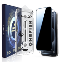 One Fish Screen Protector 2 Pack for iPhone, Fingerprint Proof Screen Protector, Privacy Protection, Fingerprint Resistant, D...