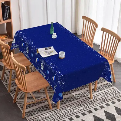 Aperturee Royal Blue 9th Boy Birthday Rectangle Tablecloth, 52x70 Inch, 30.82 USD, rectangle tablecloths, ZJY04657-A