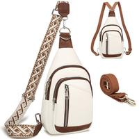 MYHOZEE Autumn Sling Bag Small Crossbody Backpack Purse - 2 in 1 Vegan Leather Cross Body Bag Fanny Pack with 2 Removable Str...