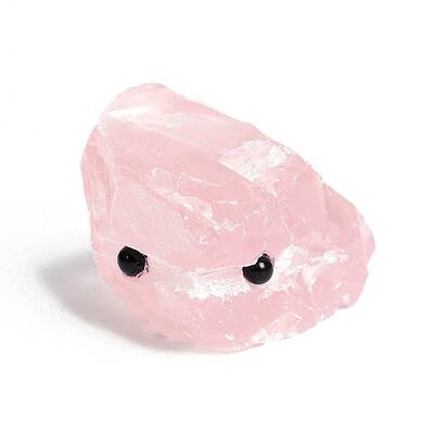 Natural Rose Quartz Cute Display Decoration