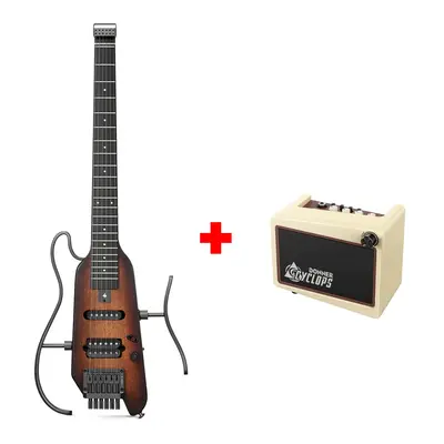 Donner HUSH™ X Electric Guitar - Sunburst / Guitar+Cyclops Amplifier