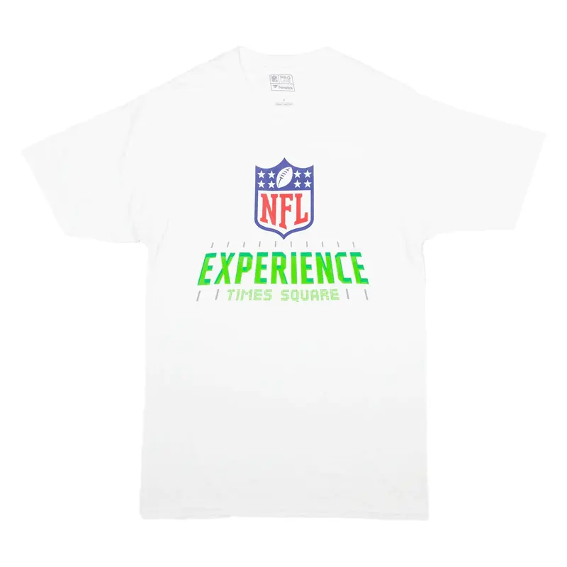 NFL Experience Time Square USA T-Shirt White Short Sleeve Mens S