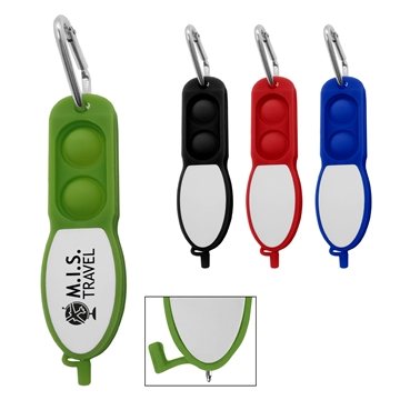 100 Custom Push Pop Pen With Carabiner - Stress Relief & Anxiety ...
