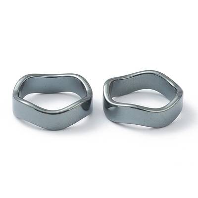 Non-magnetic Synthetic Hematite Finger Rings
