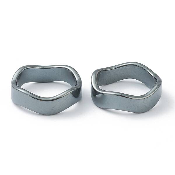 Non-magnetic Synthetic Hematite Finger Rings