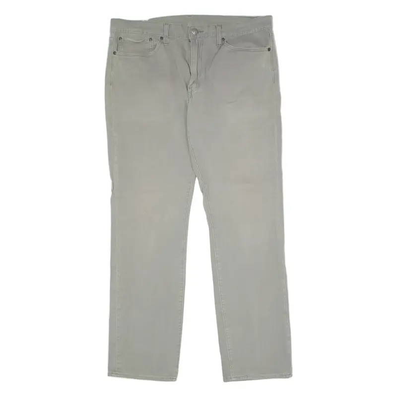LEVI'S 511 BIG E Mens Twill Trousers Grey Slim Straight W36 L31