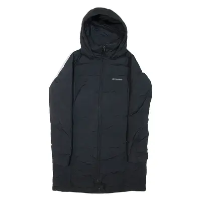 COLUMBIA Womens Jacket Black Nylon Hooded L
