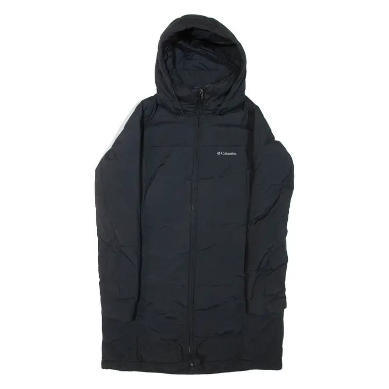 COLUMBIA Womens Jacket Black Nylon Hooded L