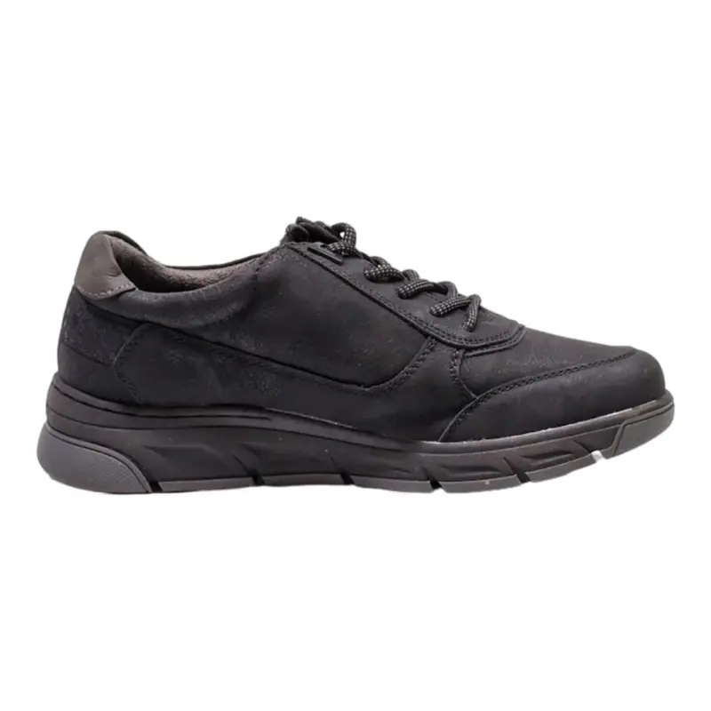 BAMA Sneaker Trainers Black Leather Womens UK 5