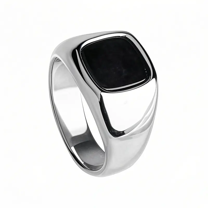 Sterling Silver Agate Ring for Men
