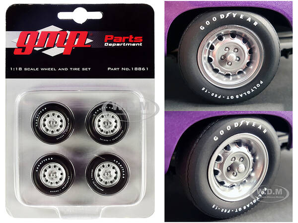 Muscle Car Rally Wheels and Tires Set of 4 pieces from \