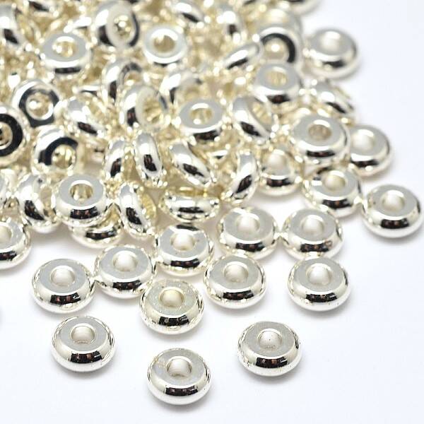 Brass Flat Round Spacer Beads