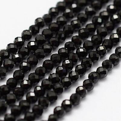 Natural Black Spinel Beads Strands