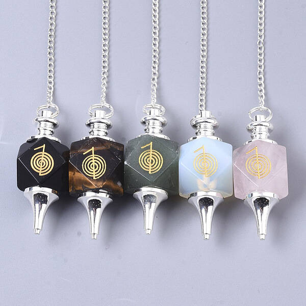 Natural & Synthetic Gemstone Dowsing Pendulums