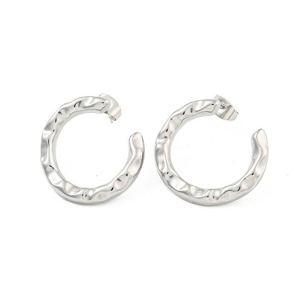 Non-Tarnish Ring 304 Stainless Steel Ear Studs