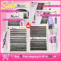 Ailaishi DIY Magic Upgrade Set – 280 Fluffy Natural Individual Eyelashes (9-16mm), with Remover, Adhesive, Sealant & Tweeze...