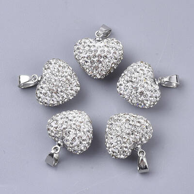 Polymer Clay Rhinestone Pendants