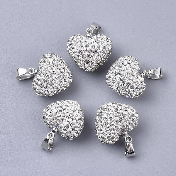 Polymer Clay Rhinestone Pendants