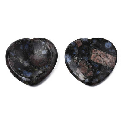Natural Glaucophane Thumb Worry Stone for Anxiety Therapy