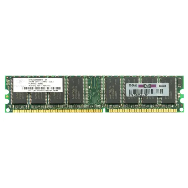 HP 305957-041 | 256MB DDR-333MHz PC2700 Non-ECC Unbuffered UDIMM CL2.5 1Rx8 2.5V 184-Pin Memory Module