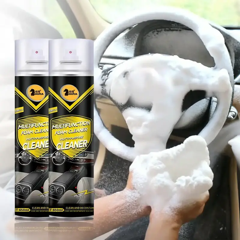 Car Interior Foam Cleaner Spray 650ml Multifunctional Heavy Duty Cleaner for Auto Upholstery,Carpets & Leather,Degreaser & De...