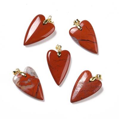 Natural Red Jasper Pendants