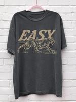 Women's Tiger Print Round Neck Tee, Casual Short Sleeve Crew Neck T-Shirt for Summer, Fashion Women's Top for Daily Wear