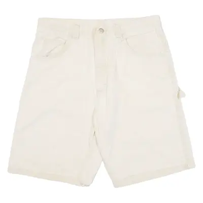 WRANGLER Carpenter Mens Denim Shorts Cream M W32