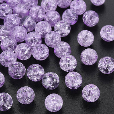 Transparent Crackle Acrylic Beads