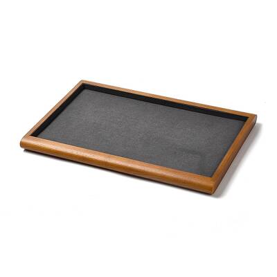 Wood with Velvet Jewelry Display Tray Stands