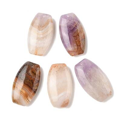 Natural Amethyst Lace Agate Pendants
