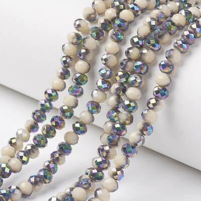 Electroplate Opaque Glass Beads Strands