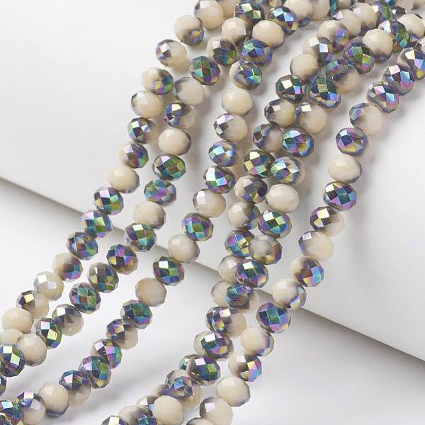 Electroplate Opaque Glass Beads Strands