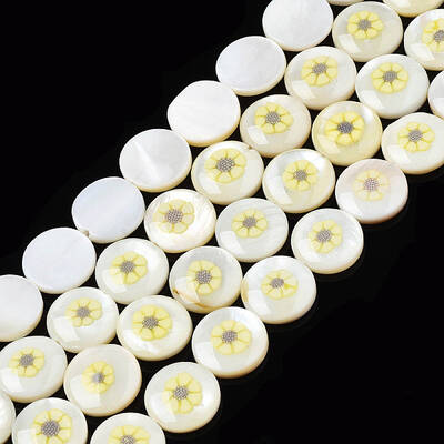 Natural Freshwater Shell Enamel Beads