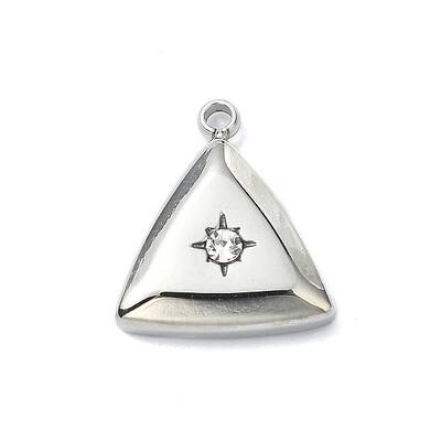 304 Stainless Steel Rhinestone Pendants