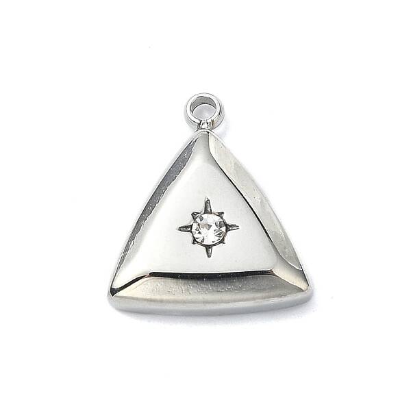 304 Stainless Steel Rhinestone Pendants