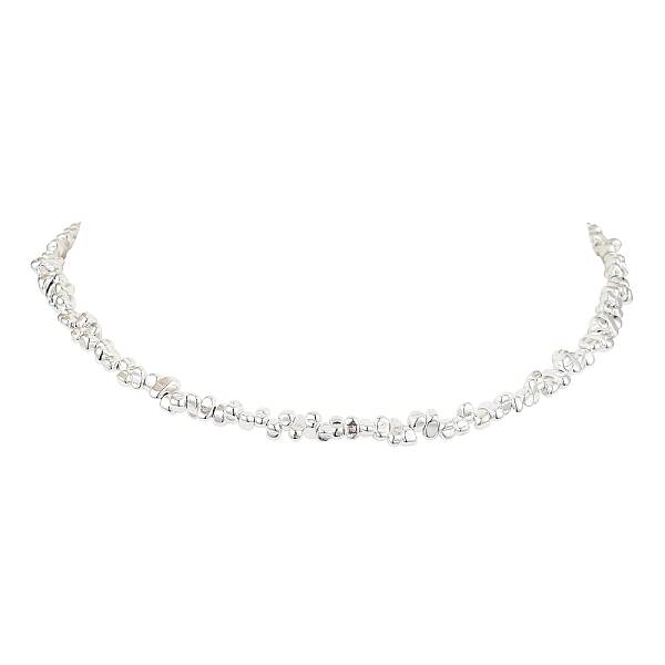 Electroplated Synthetic Non-magnetic Hematite Beads Necklaces