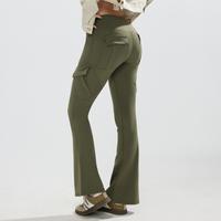JOJOANS Flare Yoga Pants With Pockets for Women High-waisted Leggings with Four Flap Pockets Butt Lifting Fitness Casual Work...