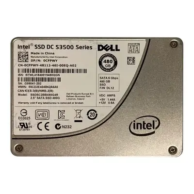 0CFPWY Dell 480GB Multi-Level Cell SATA 6Gb/s Hot-Pluggable 2.5-Inch Solid State Drive for PowerEdge Servers