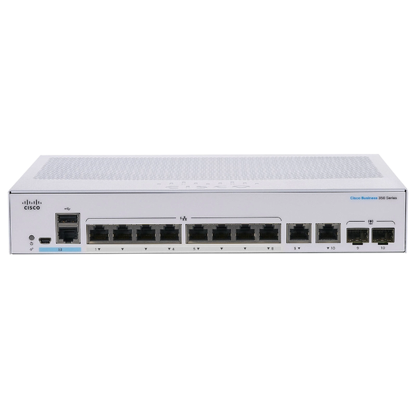 CBS350-8T-E-2G-AU Cisco CBS350-8T-E-2G 8x Port 2x Combo SFP Switch