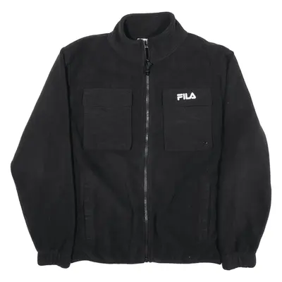 FILA Fleece Jacket Black Womens XXS