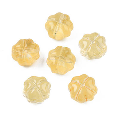 Transparent Spray Painted Glass Beads