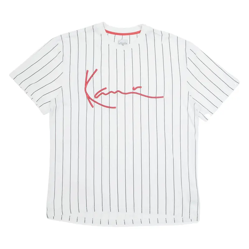 KANE Striped Mens T-Shirt White L
