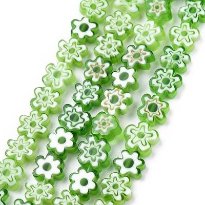 Handmade Millefiori Glass Bead Strands