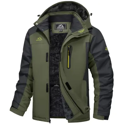 MAGCOMSEN Men's Winter Coats Water Resistant Snow Ski Jacket Fleece Lined Parka 4 Pockets FallFreshness Outdoorfun