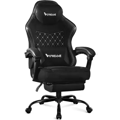 ć Today's flash salećVonesse Adult Gaming Chair, High Back Computer Chair, Large Gaming Chair with Foot Pedal and Massage...